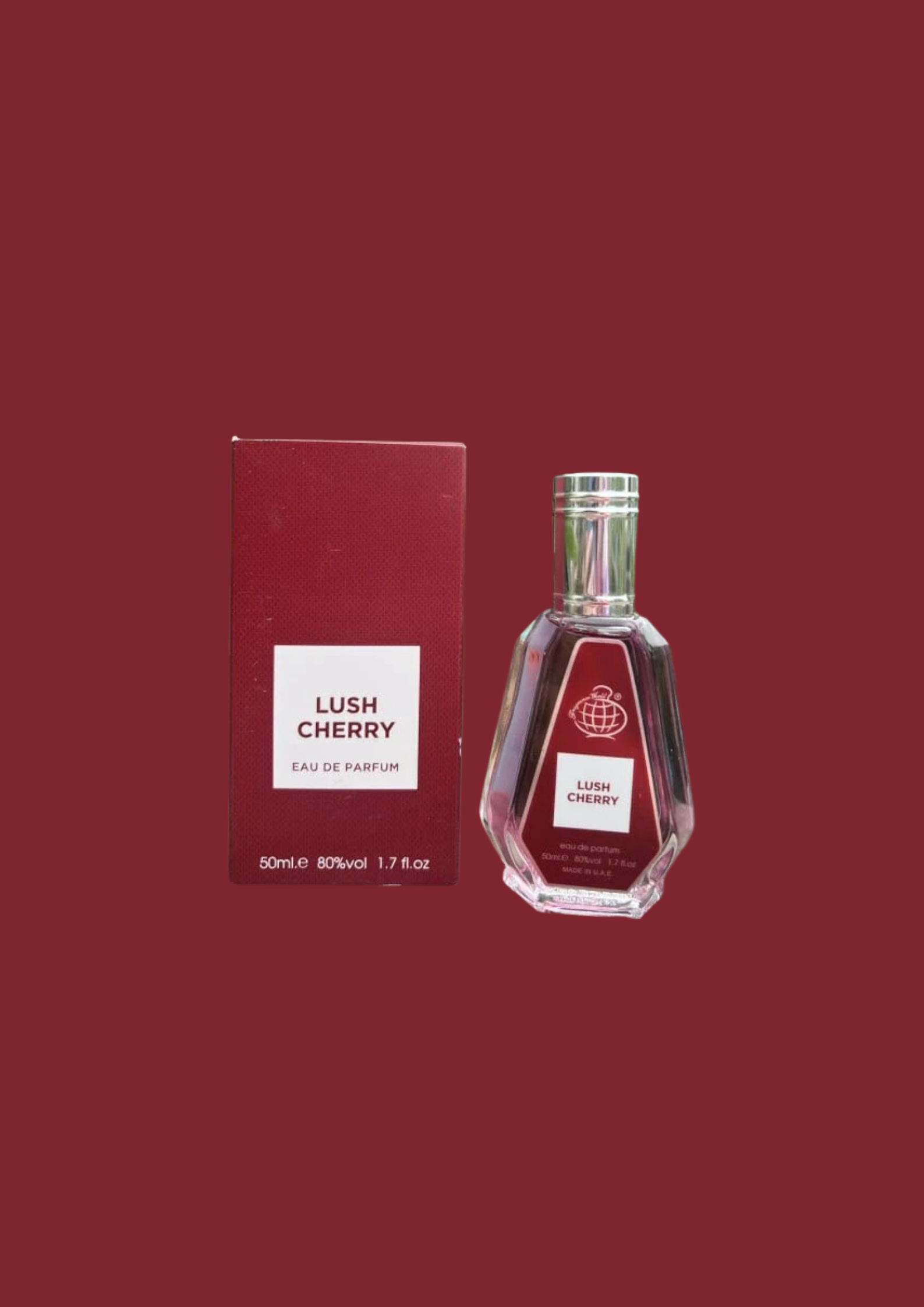 <tc>Eau de Parfum</tc> <tc>Lush Cherry</tc> - <tc>Fragrance World</tc> 50 ML