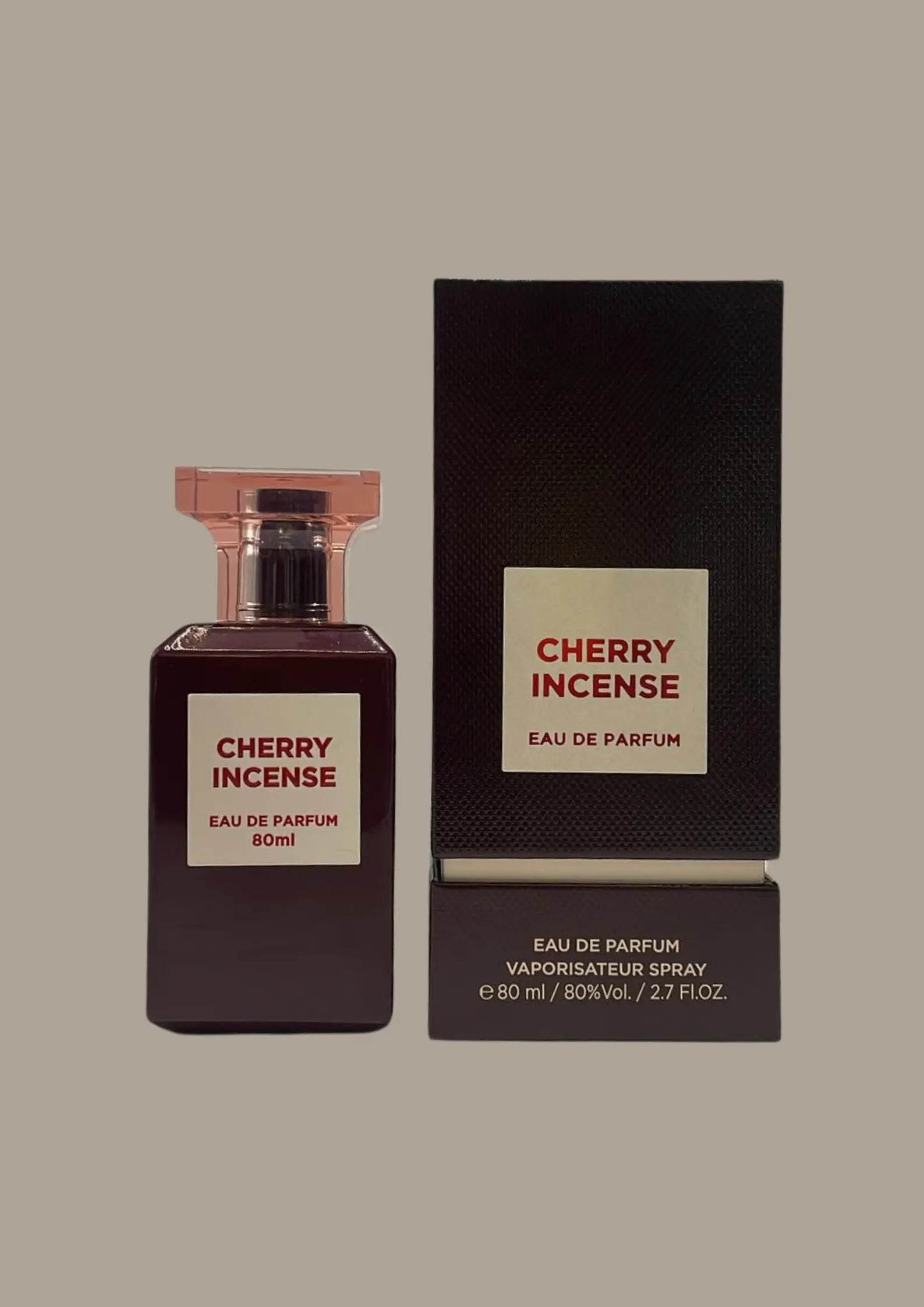 Eau de Parfum Cherry Incense - Fragrance World 80 ML Inspiration : Cherry Smoke - Tom Ford