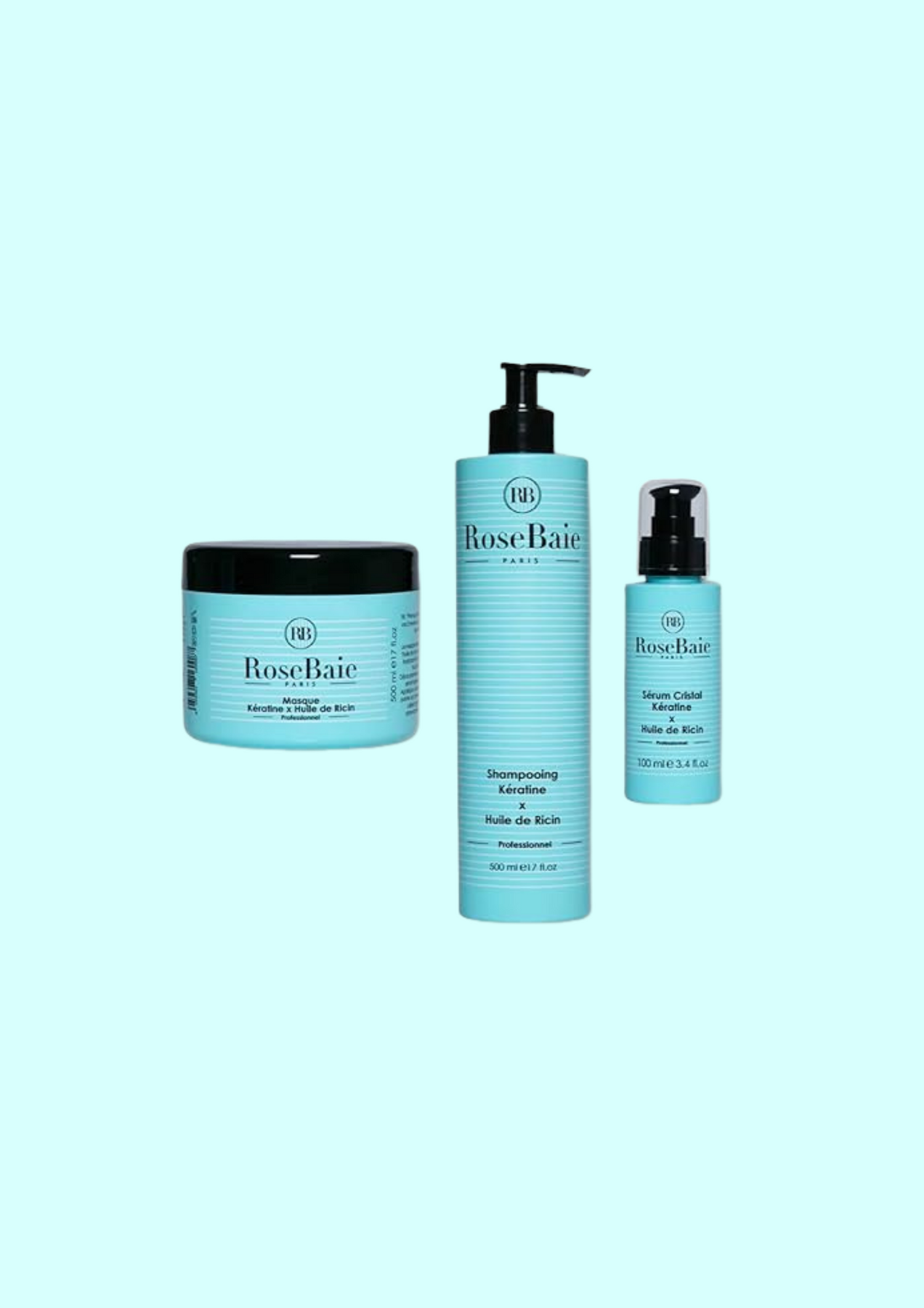 <tc>ROSE BAIE</tc> - Rizinusöl-Trio Shampoo, Maske und Serum