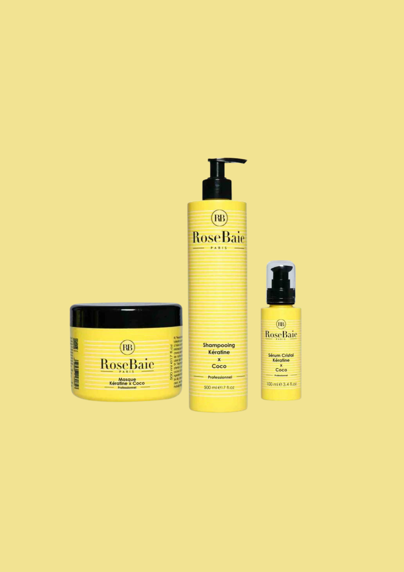 <tc>ROSE BAIE</tc> - Kokosnuss-Trio-Shampoo, Maske und Serum