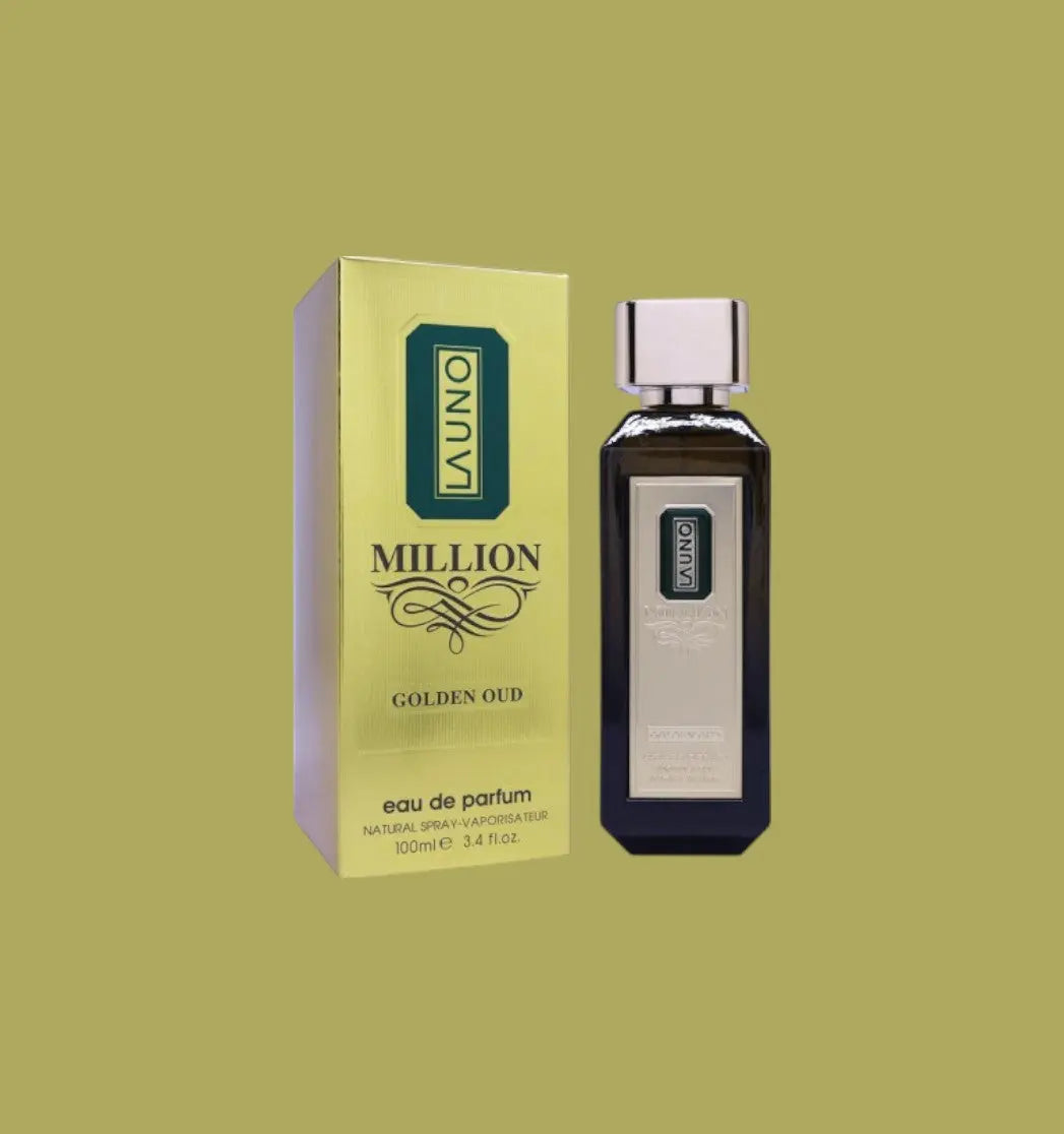 Eau de Parfum La Uno Million Golden Oud - Fragrance World 100 ML Inspiration : One Million Golden Oud - Paco Rabanne