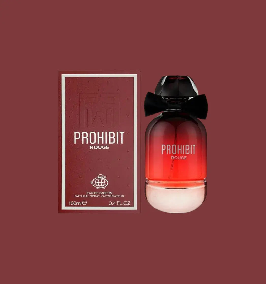 Eau de Parfum Prohibit Rouge - Fragrance World 100 ML Inspiration : L’Interdit Rouge - Givenchy
