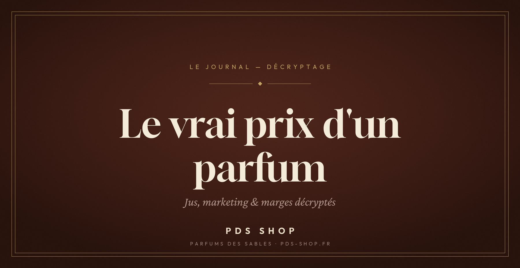 Le vrai prix d'un parfum : où part votre argent ?