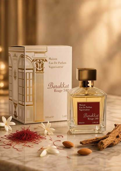 <tc>Eau de Parfum</tc> <tc>Barakkat Rouge 540</tc> - <tc>Fragrance World</tc> 100 ml