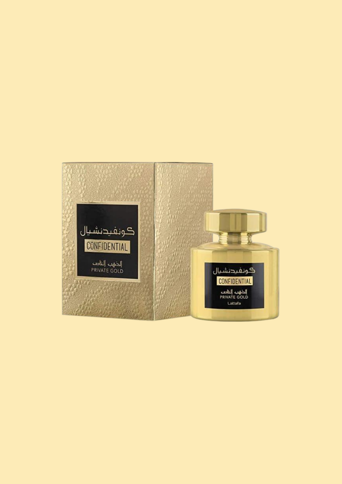 <tc>Eau de parfum</tc> <tc>Confidential</tc> <tc>Private</tc> <tc>Gold</tc> - Lattafa 100 ML