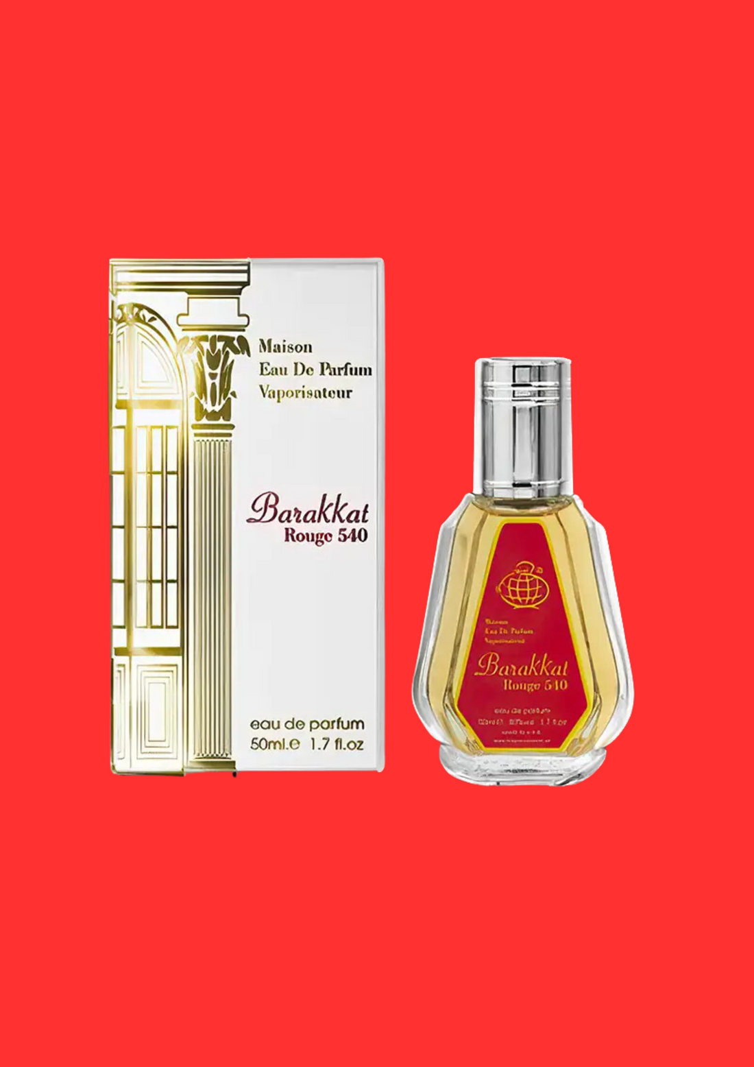<tc>Eau de Parfum</tc> <tc>Barakkat Rouge 540</tc> - <tc>Fragrance World</tc> 50 ML