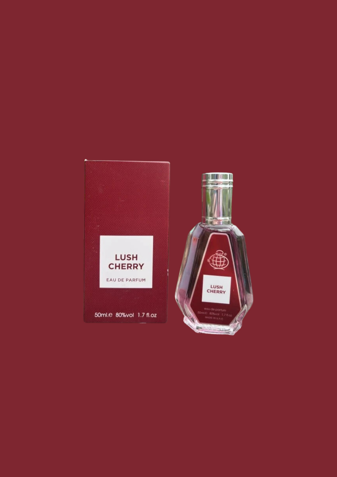 <tc>Eau de Parfum</tc> <tc>Lush Cherry</tc> - <tc>Fragrance World</tc> 50 ML