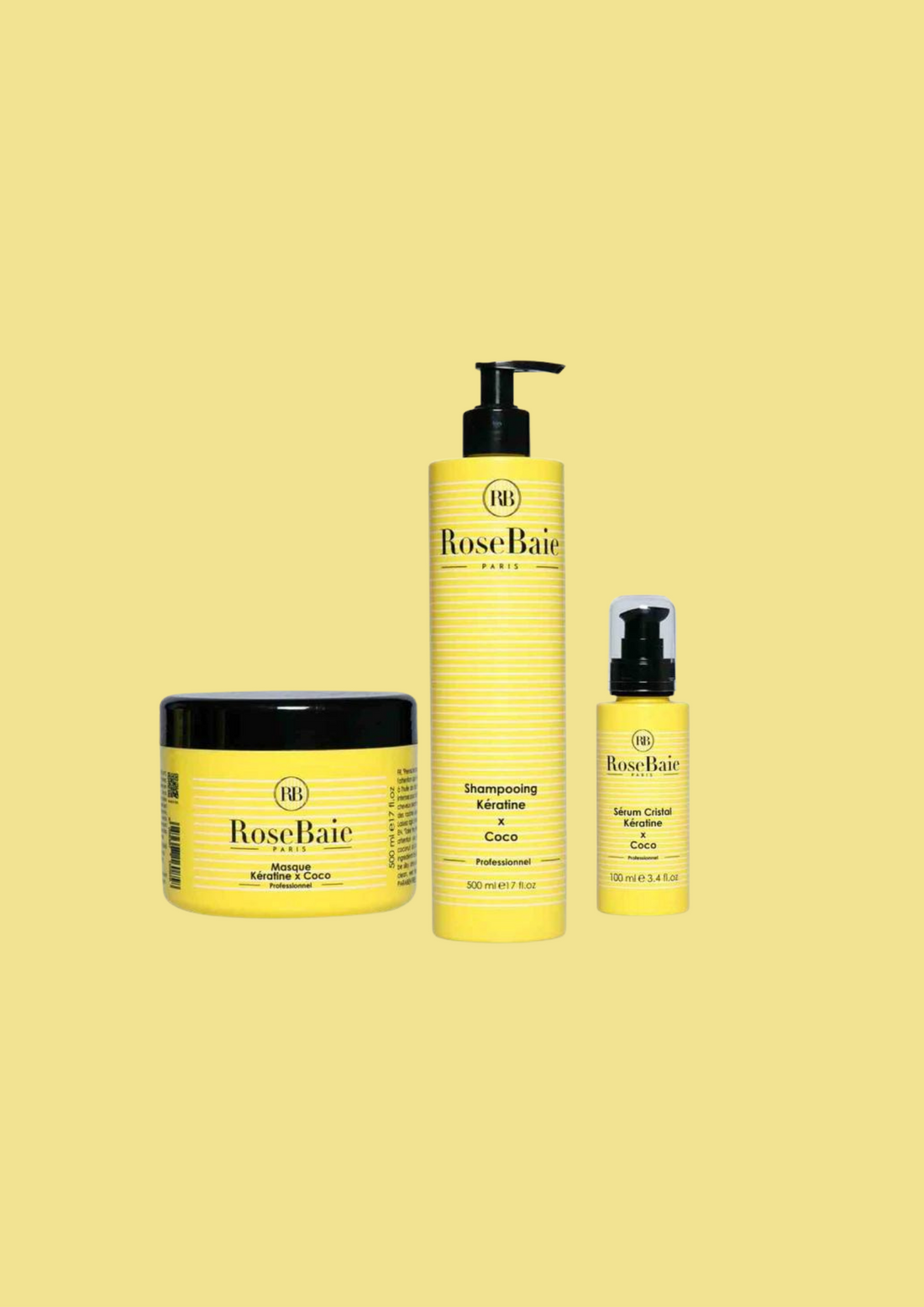 <tc>ROSE BAIE</tc> - Kokosnuss-Trio-Shampoo, Maske und Serum